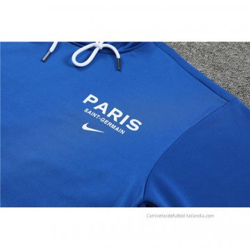 Chandal con Capucha del Paris Saint-Germain Nino 2023 Azul