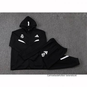 Chandal con Capucha del Real Madrid 2025-2026 Negro