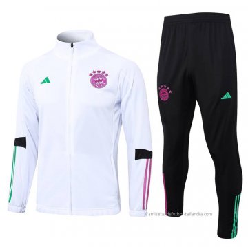 Chandal de Chaqueta del Bayern Munich 2023-2024 Blanco Chandal de Chaqueta del Bayern Munich 2023-2024 Blanco