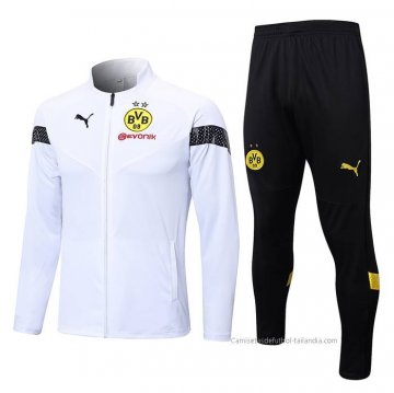 Chandal de Chaqueta del Borussia Dortmund 2022-2023 Blanco Chandal de Chaqueta del Borussia Dortmund 2022-2023 Blanco