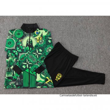 Chandal de Chaqueta del Brasil Jesus 2024-2025 Verde