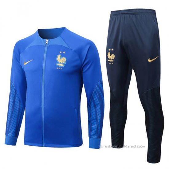 Chandal de Chaqueta del Francia Nino 2022-2023 Azul - Haga un click en la imagen para cerrar