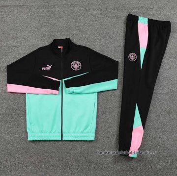 Chandal de Chaqueta del Manchester City 2024-2025 Negro y Verde