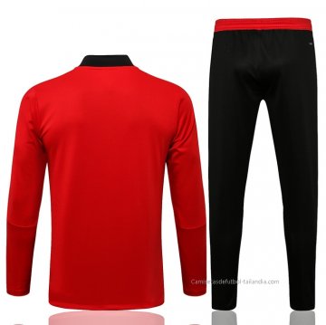 Chandal de Chaqueta del Manchester United 2021-2022 Rojo y Negro