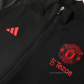 Chandal de Chaqueta del Manchester United Nino 2023-2024 Negro
