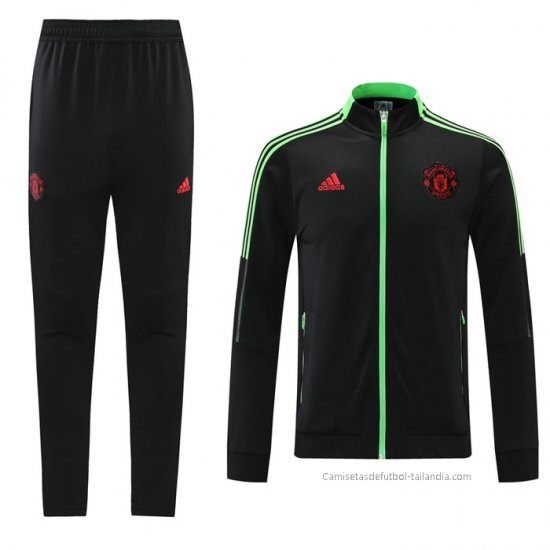 Chandal de Chaqueta del Manchester United Nino 2021-2022 Negro - Haga un click en la imagen para cerrar