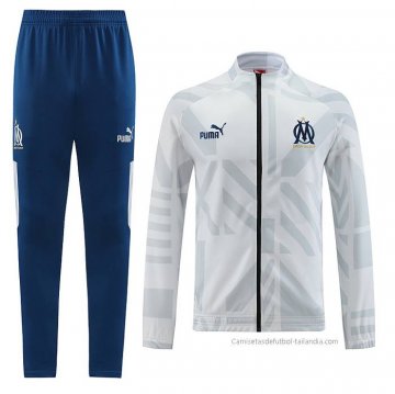 Chandal de Chaqueta del Olympique Marsella 2022-2023 Blanco Chandal de Chaqueta del Olympique Marsella 2022-2023 Blanco