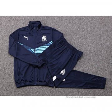 Chandal de Chaqueta del Olympique Marsella 2022-2023 Azul Oscuro