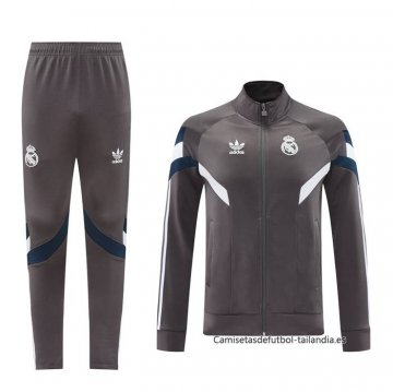 Chandal de Chaqueta del Real Madrid 2024-2025 Gris Chandal de Chaqueta del Real Madrid 2024-2025 Gris