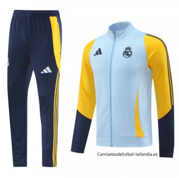 Chandal de Chaqueta del Real Madrid 2024-2025 Azul Claro