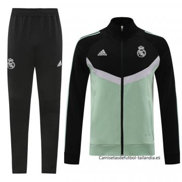Chandal de Chaqueta del Real Madrid 2024-2025 Negro Verde Chandal de Chaqueta del Real Madrid 2024-2025 Negro Verde