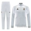 Chandal de Chaqueta del Real Madrid 2025-2026 Gris Blanco Chandal de Chaqueta del Real Madrid 2025-2026 Gris Blanco