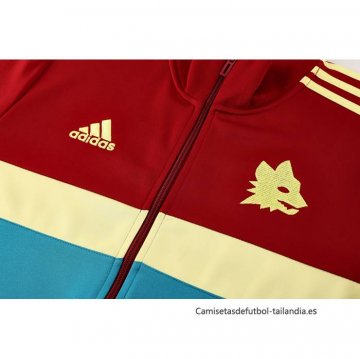 Chandal de Chaqueta del Roma 2024-2025 Rojo Azul