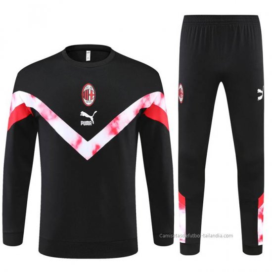 Chandal de Sudadera del AC Milan 2022 Negro - Haga un click en la imagen para cerrar