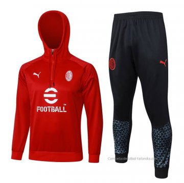 Chandal de Sudadera del AC Milan 2023-2024 Rojo Chandal de Sudadera del AC Milan 2023-2024 Rojo