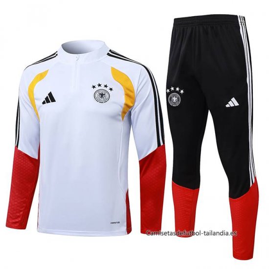 Chandal de Sudadera del Alemania 2025-2026 Blanco Rojo - Haga un click en la imagen para cerrar