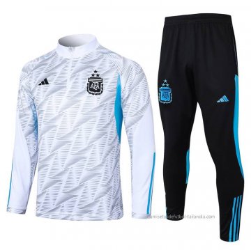 Chandal de Sudadera del Argentina Nino 2023-2024 Blanco Chandal de Sudadera del Argentina Nino 2023-2024 Blanco