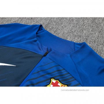 Chandal de Sudadera del Barcelona 2023-2024 Azul Oscuro