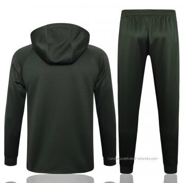 Chandal de Sudadera del Barcelona 2023-2024 Verde Oscuro