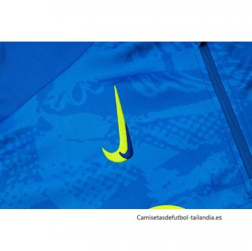 Chandal de Sudadera del Barcelona 2024-2025 Azul y Verde