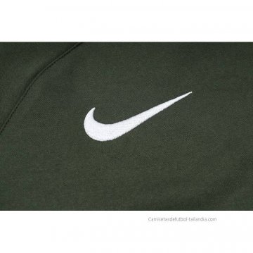 Chandal de Sudadera del Barcelona Nino 2023-2024 Verde Oscuro