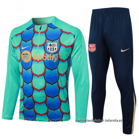 Chandal de Sudadera del Barcelona Nino 2024-2025 Verde - Haga un click en la imagen para cerrar