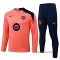 Chandal de Sudadera del Barcelona Nino 2025-2026 Naranja