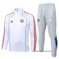 Chandal de Sudadera del Bayern Munich Nino 2025-2026 Blanco Rojo