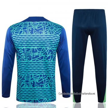 Chandal de Sudadera del Brasil 2024-2025 Azul y Verde