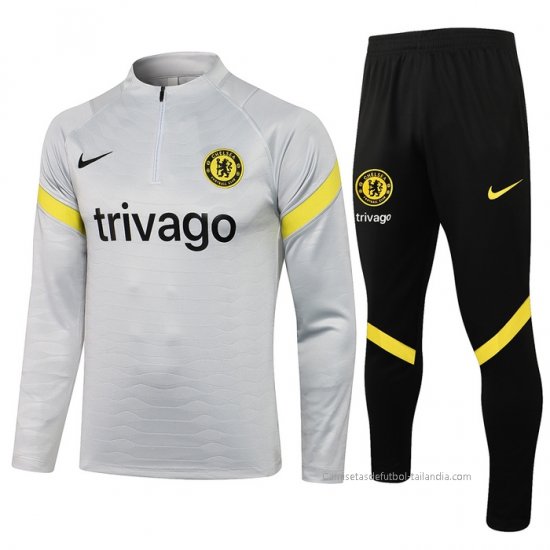 Chandal de Sudadera del Chelsea 2021-2022 Gris - Haga un click en la imagen para cerrar