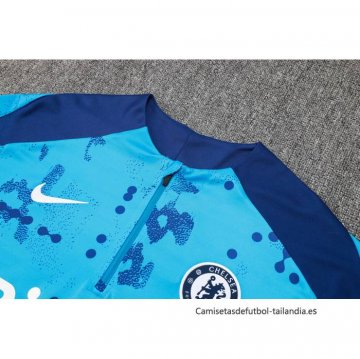 Chandal de Sudadera del Chelsea 2024-2025 Azul Claro