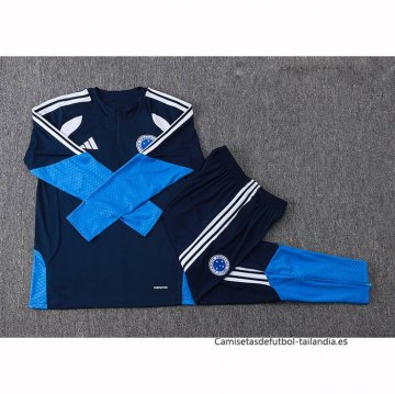 Chandal de Sudadera del Cruzeiro Nino 2026-2027 Azul Oscuro