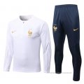 Chandal de Sudadera del Francia Nino 2022-2023 Blanco