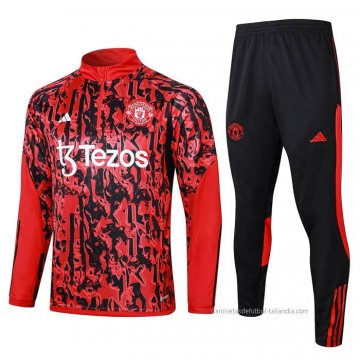 Chandal de Sudadera del Manchester United 2023-2024 Rojo Chandal de Sudadera del Manchester United 2023-2024 Rojo
