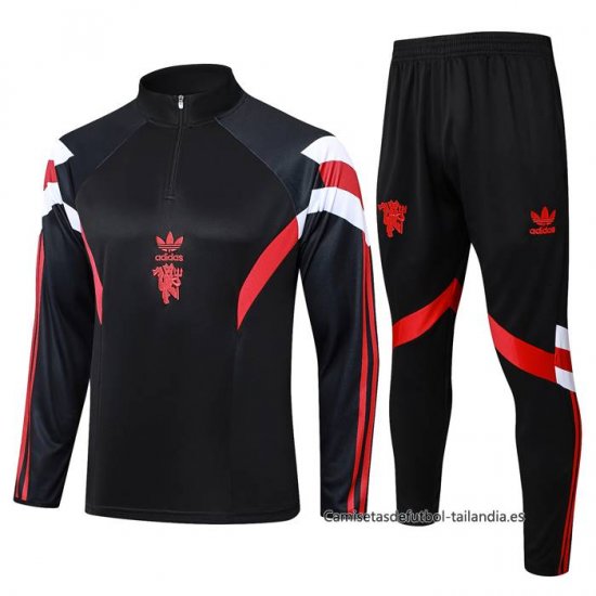 Chandal de Sudadera del Manchester United Nino 2024-2025 Negro - Haga un click en la imagen para cerrar