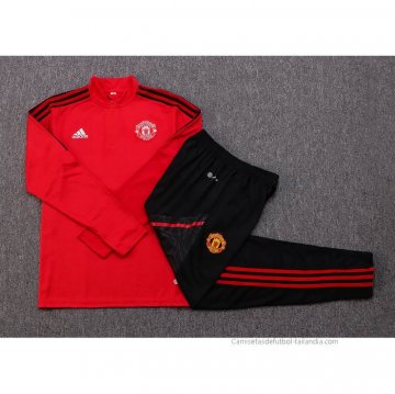 Chandal de Sudadera del Manchester United Nino 2022-2023 Rojo