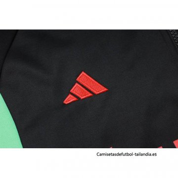 Chandal de Sudadera del Manchester United Nino 2023-2024 Negro y Rojo