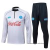 Chandal de Sudadera del Napoli Nino 2025-2026 Blanco
