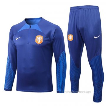 Chandal de Sudadera del Paises Bajos 2022-2023 Azul Chandal de Sudadera del Paises Bajos 2022-2023 Azul