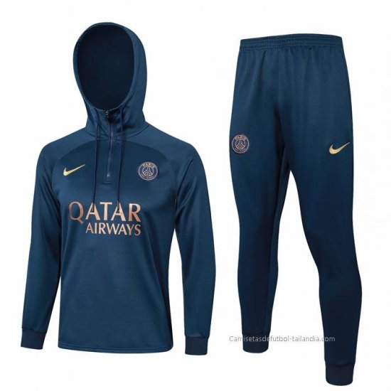Chandal de Sudadera del Paris Saint-Germain 2023-2024 Azul Oscuro - Haga un click en la imagen para cerrar