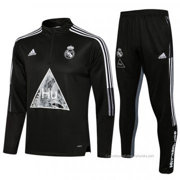 Chandal de Sudadera del Real Madrid Nino 2021-2022 Negro Chandal de Sudadera del Real Madrid Nino 2021-2022 Negro