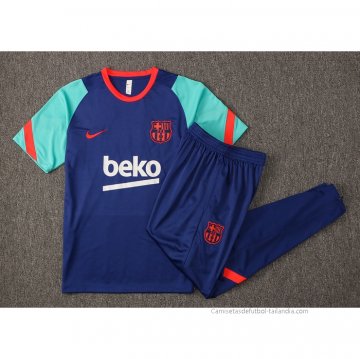 Chandal del Barcelona Manga Corta 2021 Azul