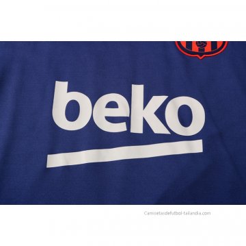 Chandal del Barcelona Manga Corta 2021 Azul