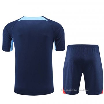 Chandal del Barcelona Manga Corta 2022-2023 Azul - Pantalon Corto