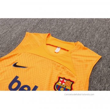 Chandal del Barcelona Sin Mangas 2022-2023 Naranja