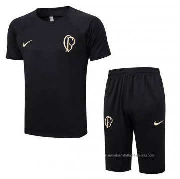 Chandal del Corinthians Manga Corta 2023-2024 Negro - Pantalon Corto Chandal del Corinthians Manga Corta 2023-2024 Negro - Pantalon Corto