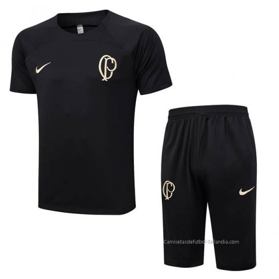 Chandal del Corinthians Manga Corta 2023-2024 Negro - Pantalon Corto - Haga un click en la imagen para cerrar