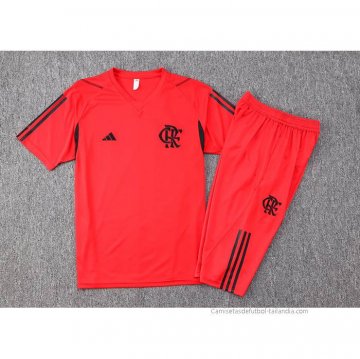 Chandal del Flamengo Manga Corta 2023-2024 Rojo - Pantalon Corto