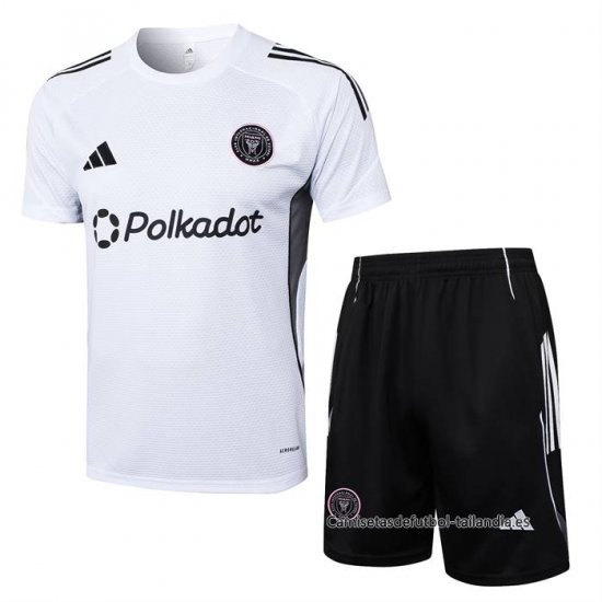 Chandal del Inter Miami Manga Corta 2025-2026 Blanco - Pantalon Corto - Haga un click en la imagen para cerrar