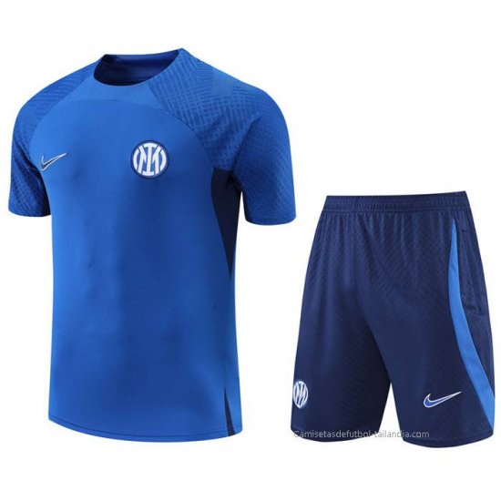 Chandal del Inter Milan Manga Corta 2022-2023 Azul - Pantalon Corto - Haga un click en la imagen para cerrar